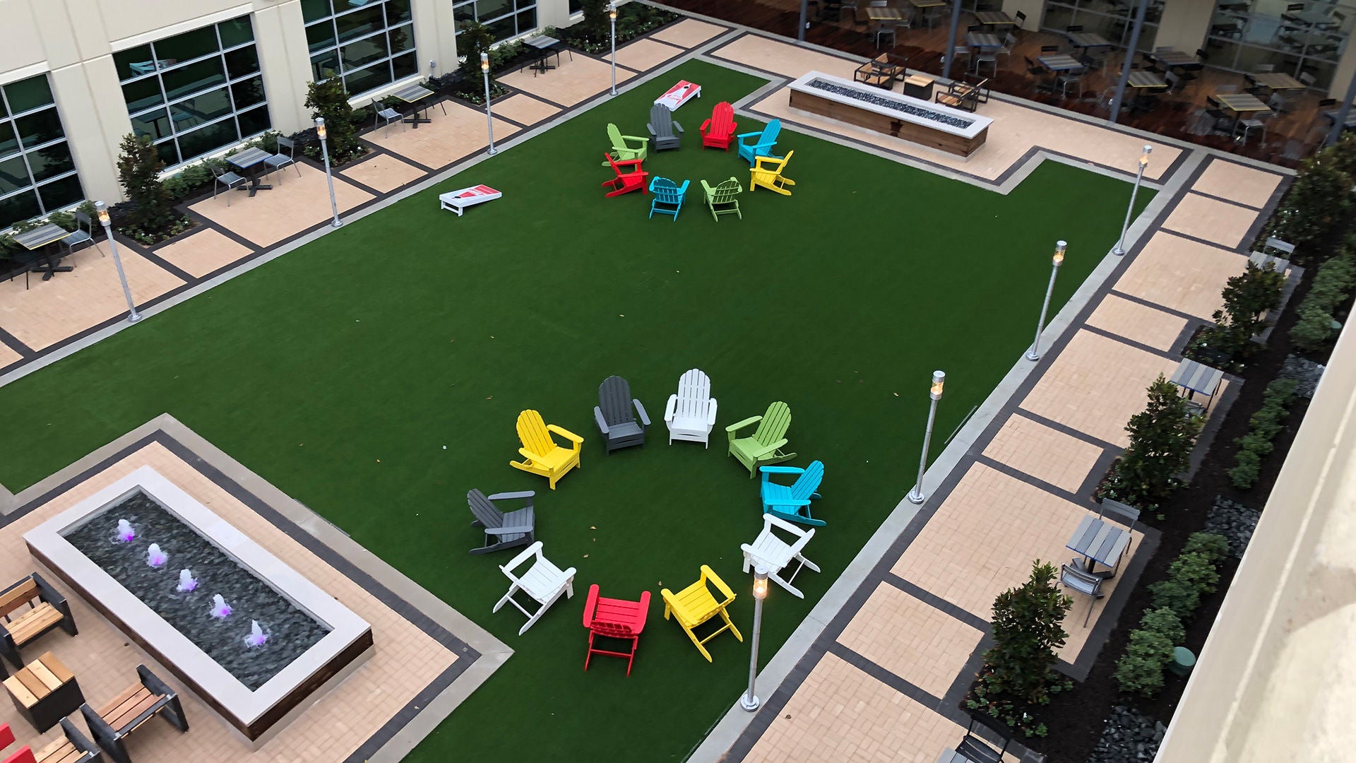 Fast Food Chain Corporate Office Courtyard