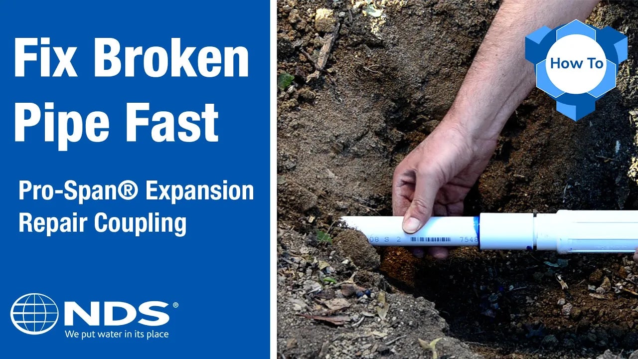Fix broken PVC irrigation and plumbing pipe fast with the Pro-Span® Expansion Repair Coupling. The expandable repair coupling is engineered to stop leaks and make pipe repairs easier. We’ll show you how to repair busted pipe in this step-by-step video.