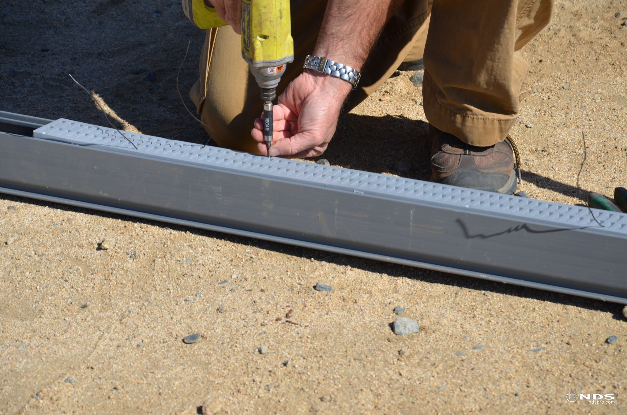 channel drain installation