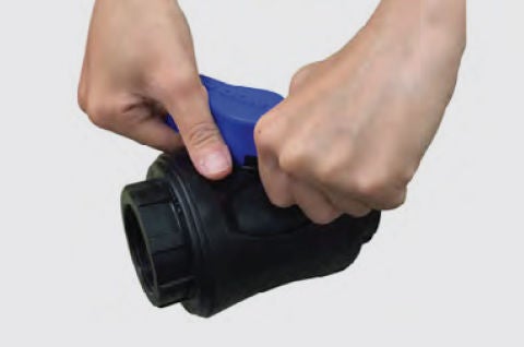 Turn the handle slightly clockwise