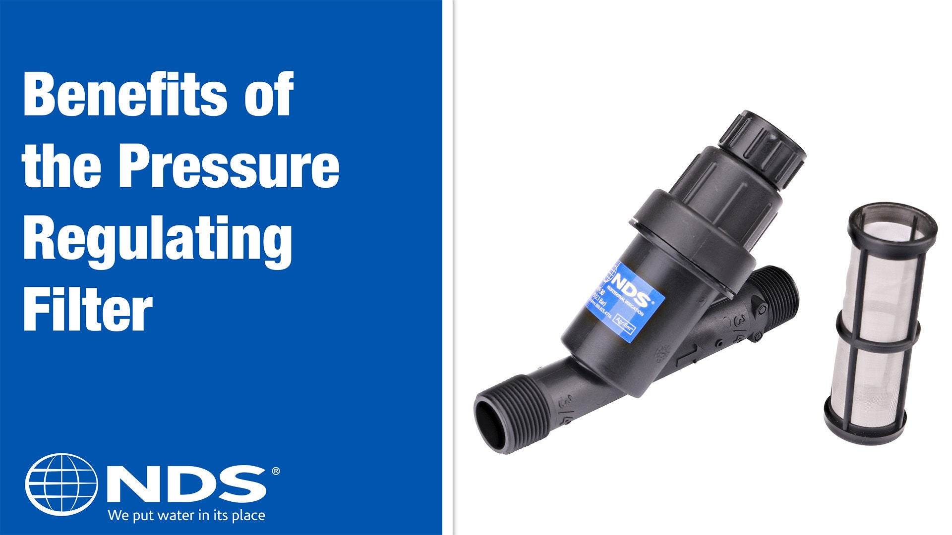 In this video we show the benefits of our drip irrigation product: Agrifim Pressure Regulating Filter by NDS.