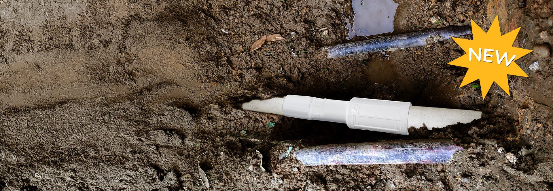 Fix leaks fast, even in the tightest spaces, with the NDS Pro-Span® Compact™ expansion repair coupling