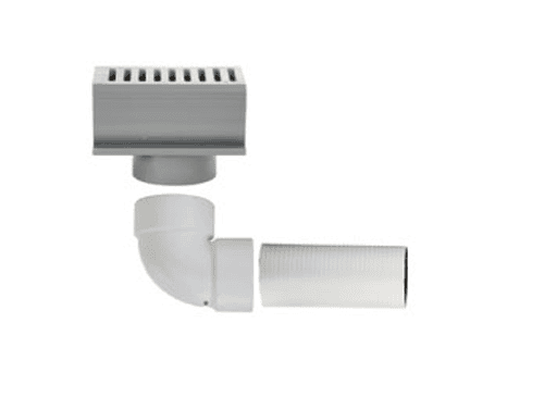Connect elbow to drain on Spee-D Channel Drain