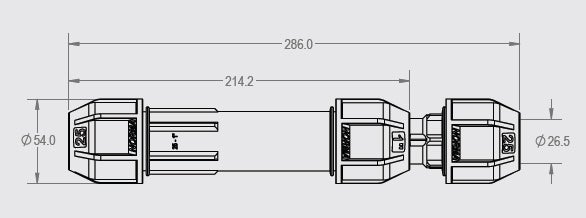 NDS Telescopic Fittings dimensions diagram