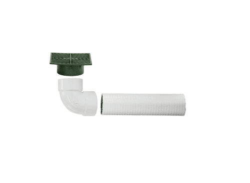 Install Area Drain Grate onto drain pipe elbow and connect to drain pipe