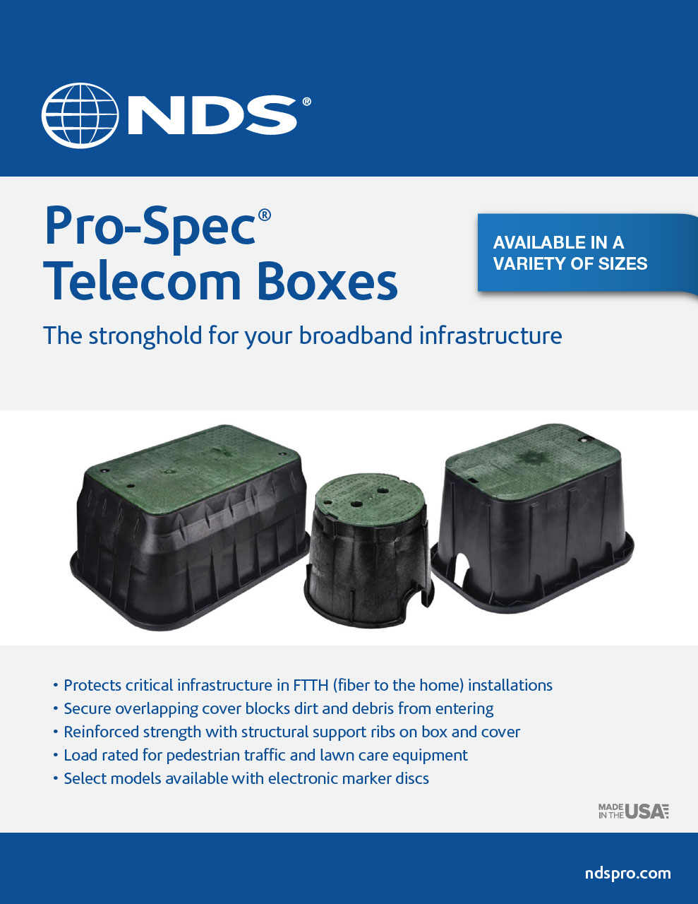 NDS Pro-Spec Telecom Boxes Brochure