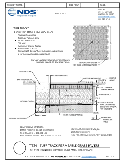 NDS TT24 Grass Paver Fire Lane Installation Detail