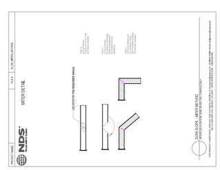 NDS Dura Slope® Neutral Channel Drains Miter Method Installation Detail