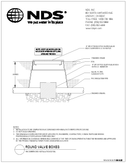 NDS Round Valve Box Generic Installation Detail