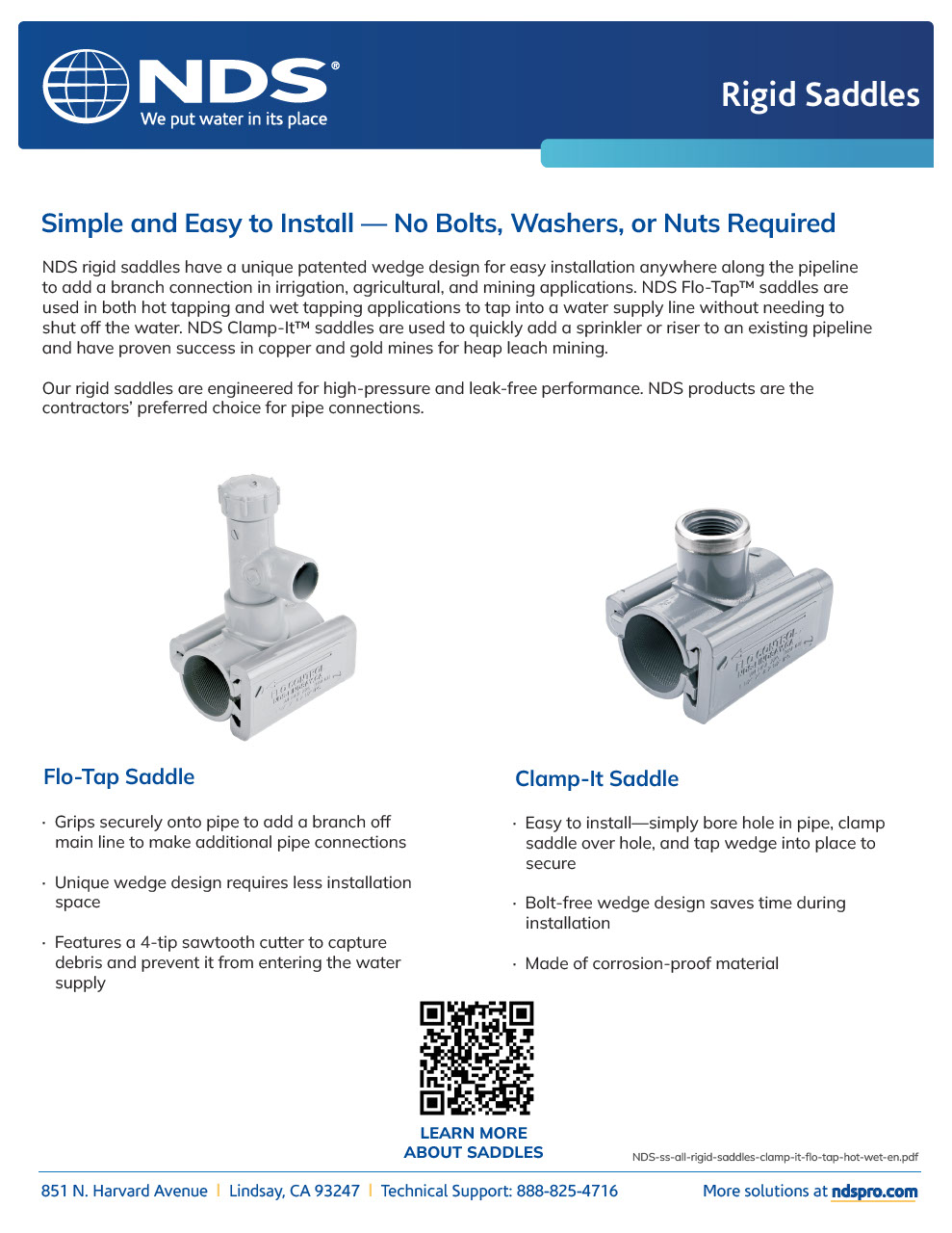 Rigid Saddles Sell Sheet