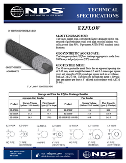 NDS EZflow® Gravel-Free French Drain Without Pipe Tech Spec