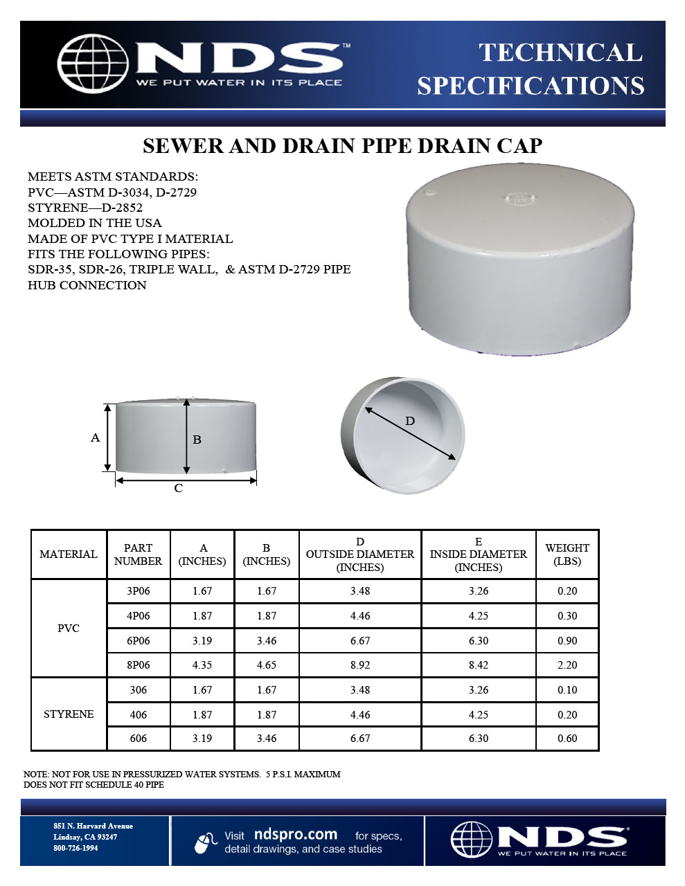 NDS S&D Cap Tech Spec
