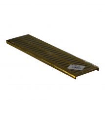 Mini Channel Grate, 12" Polished Brass