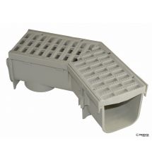 5" Pro Series Deep Profile Grate and Channel Drain 45 Elbow
