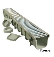 5" Pro Series Channel Drain Kit with Metal Grate
