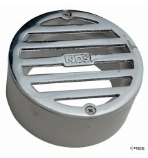 3" Round Grate with PVC Collar, Polished Chrome